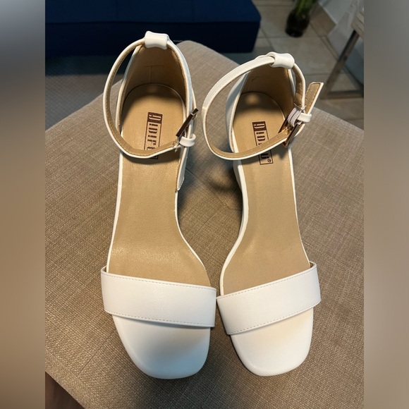 Brand New White Dressy Wedge Sandals (No Box) - Picture 2 of 6